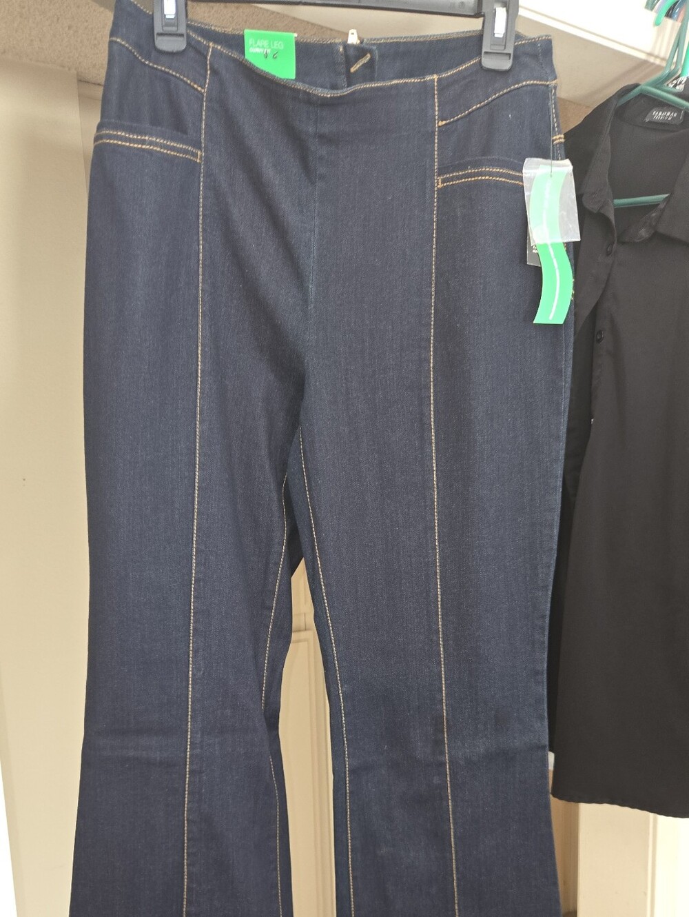 INC Dark Blue Women's Jeans with Contrast Stitching